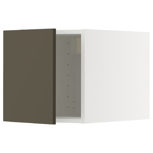 METOD Top cabinet, white/Havstorp brown-beige, 40x40 cm