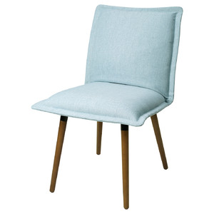 KLINTEN Chair, brown/Kilanda pale blue