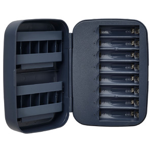 LITOSFÄR Battery charger with storage, dark blue