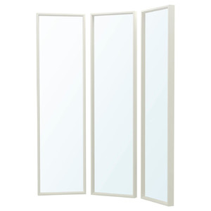 NISSEDAL Mirror combination, white, 130x150 cm
