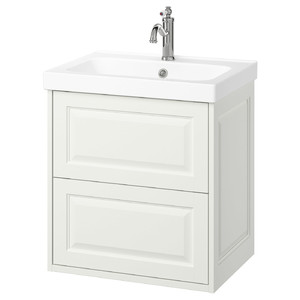 TÄNNFORSEN / ORRSJÖN Wash-stnd w drawers/wash-basin/tap, white, 62x49x69 cm