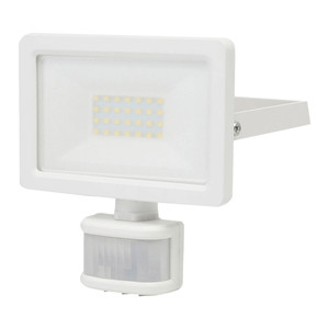 GoodHome Floodlight Lucan, motion sensor, 20 W, white
