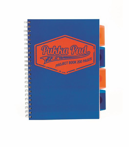 Pukka Pad B5 Project Book 100 Pages Squared PVC, blue