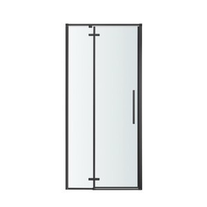 GoodHome Shower Door Ezili 90 cm, black/transparent