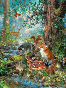 Norimpex Diamond Mosaic Forest Animals 3+