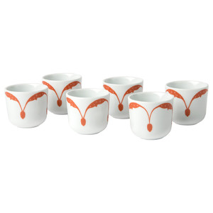 GOKVÄLLÅ Kava cup, orange, 6 cl, 6 pack