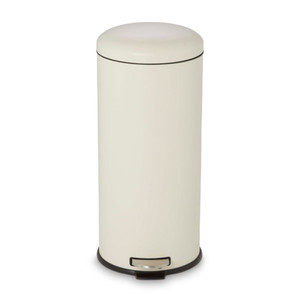 Cooke & Lewis Pedal Round Freestanding Kitchen Waste Bin Gerra 30L, cream