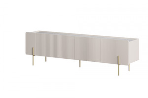 TV Cabinet Malmi 200 cm, cashmere, crema bianca, gold