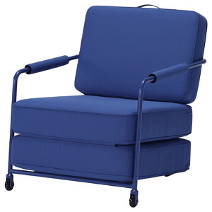 BRÄNNBOLL Gaming lounge chair, Knisa bright blue