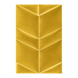 Upholstered Wall Panel Parallelogram Stegu Mollis 15x30cm R, yellow