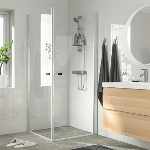 OPPEJEN Shower enclosure with 2 doors, 86x86x202 cm