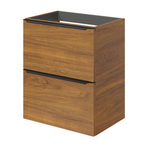 Goodhome Wall-mounted Basin Cabinet Imandra Slim 50 cm, walnut