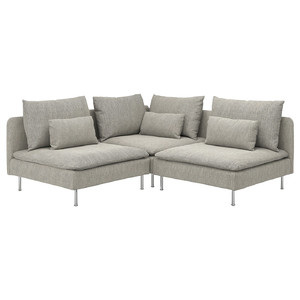 SÖDERHAMN Corner sofa, 3-seat, Viarp beige/brown