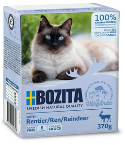 Bozita Cat Wet Food Reindeer Chunks in Sauce 370g