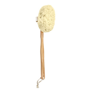 Bath Sponge with Wooden Handle