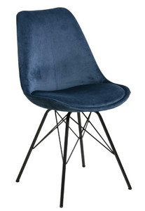 Chair Eris, velvet, blue