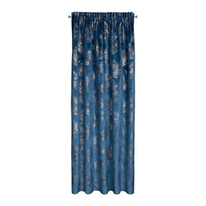 Curtain Gloria 140x300 cm, navy blue/grey