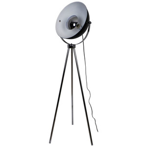 GoodHome Floor Lamp Selinda E27, chrome/black