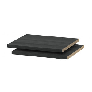 UTRUSTA Shelf, wood effect black, 40x37 cm