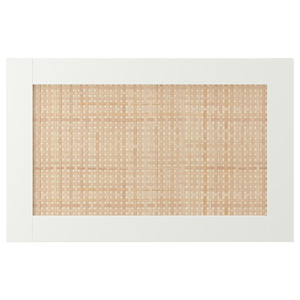 STUDSVIKEN Door/drawer front, white/woven poplar, 60x38 cm