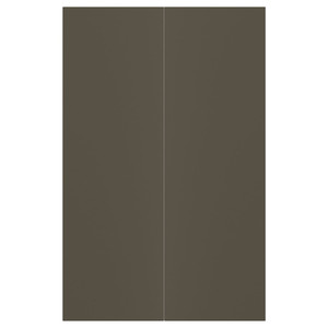 HAVSTORP 2-p door f corner base cabinet set, brown-beige, 25x80 cm