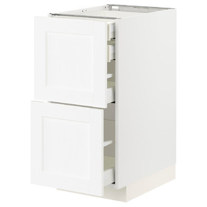 METOD / MAXIMERA Base cb 2 frnts/2 low/1 md/1 hi drw, white Enköping/white wood effect, 40x60 cm