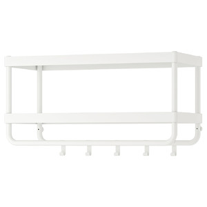 MACKAPÄR Hat and coat rack, white, 78 cm