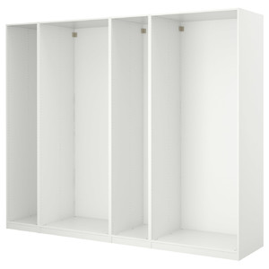 PAX 4 wardrobe frames, white, 300x35x201 cm