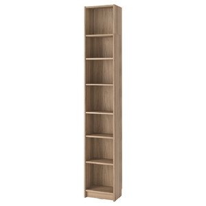 BILLY Bookcase with height extension unit, oak effect, 40x28x237 cm