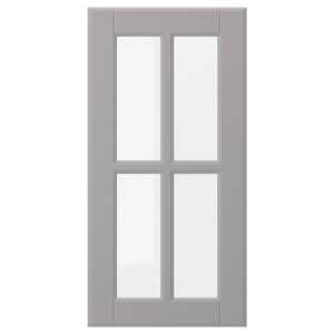 BODBYN Glass door, grey, 30x60 cm