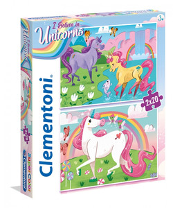 Clementoni Children's Puzzle I Believe in Unicorns 2x20pcs 3+