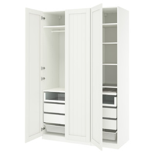 PAX / GULLABERG Wardrobe combination, white/white, 150x60x236 cm