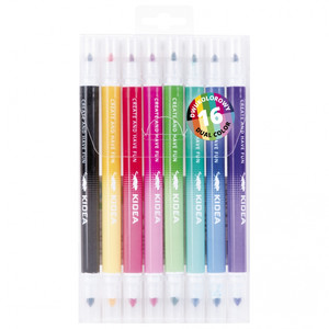 Kidea Dual Colour Markers 8pcs 16 Colours