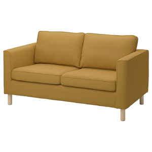 PÄRUP 2-seat sofa, Vissle yellow-brown