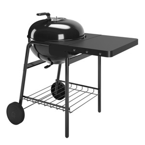 GoodHome Charcoal Barbecue BBQ with Shelf Kiowa 57 cm