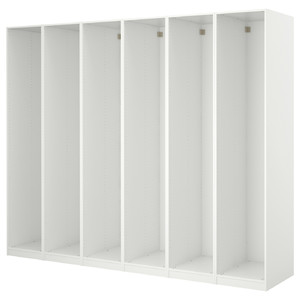 PAX 6 wardrobe frames, white, 300x35x201 cm