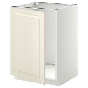 METOD Base cabinet for sink, white/Bodbyn off-white, 60x60 cm