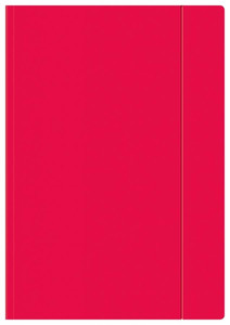 Folder with Elastic Band A4, Fluo raspberry red, 10pcs