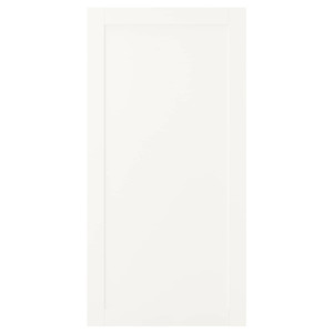 SANNIDAL Door with hinges, white, 60x120 cm