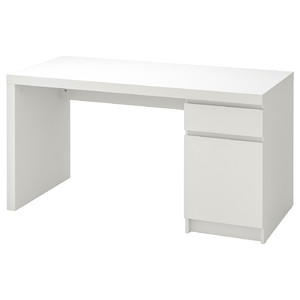 MALM Desk, white, 140x65 cm