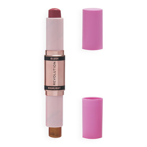 Makeup Revolution Blush & Highlight Stick Flushing Pink Vegan 4.3g