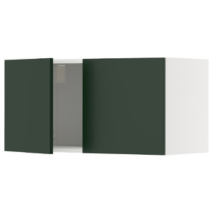 METOD Wall cabinet with 2 doors, white/Havstorp deep green, 80x40 cm