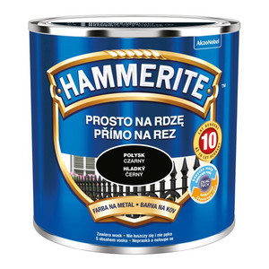 Hammerite Direct To Rust Metal Paint 0.25l, gloss black