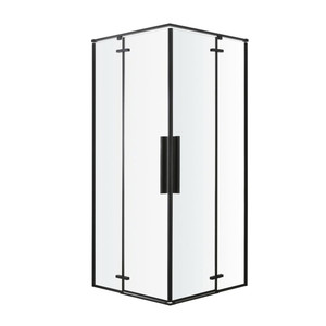 GoodHome Shower Enclosure Ezili 80 x 80 cm, black/transparent