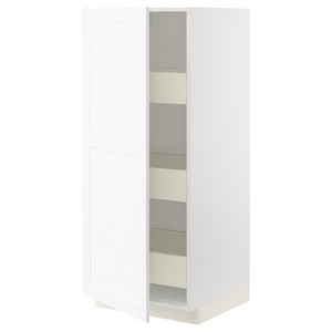 METOD / MAXIMERA High cabinet with drawers, white Enköping/white wood effect, 60x60x140 cm