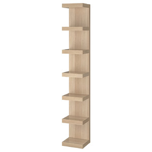 LACK Wall shelf unit, white stained oak effect, 30x190 cm