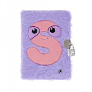 Plush Notebook Diary "S", lilac