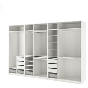 PAX Wardrobe combination, white, 375x58x236 cm