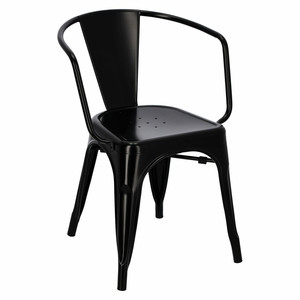 Metal Chair Paris Arms, black