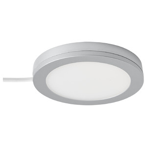 MITTLED LED spotlight, dimmable aluminium-colour